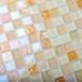 Iridescent Glass Tile Mosaic Pink Back Splash Bathroom Shower Wall Tiles 3D Carve Flower Patterns