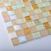 Iridescent Glass Tile Mosaic Pink Back Splash Bathroom Shower Wall Tiles 3D Carve Flower Patterns