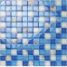 sea blue crystal glass tile crackle wall tile backsplshes bathroom resin with conch bathroom shower tiles designs KLGT18