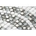 Cream Stone and Glass Mosaic Tile Wave Glass Marble Tile Backsplash Plated Wall Mosaics Floor Tiles GS001