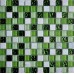 Stone and Glass Mosaic Tiles Square Green Bathroom Glass Wall Marble Tile Backsplash Kitchen Tiles KQLZ02