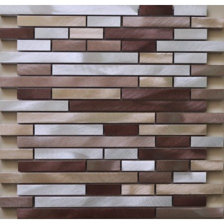  Brushed Aluminum mosaic tiles interlocking tiles wall Backsplash tile kitchen bathroom XGMT010