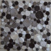  12"x12" Brushed Aluminum Mosaic Tile 3D Spheres Mixed Brown & Silver Round Metal Backsplash Tiles