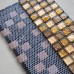 Glass Mosaic Tiles Gold Crystal Backsplash Tile Bathroom Wall Tiles Floor Stickers CB033