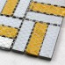 Crystal Mosaic Tile Sheets Plated Glass Wall Tiles Kitchen Backsplash Grid Glass Mosaics Bathroom Shower Tiles Designs