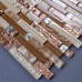 Brown Glass Mosaic and Resin Conch Tile Rose Gold Clear Crystal Backsplash Diamond Bath Wall Tiles