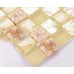 Glass Mosaic Tiles melted Shell Crystal Backsplash Tile Bathroom Wall Tiles Iridescent Tile YF-MTL04