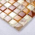 Glass Conch Tile Backsplash Bathroom Wall Tiles Orange Crystal Glass Kitchen Mosaic Z28
