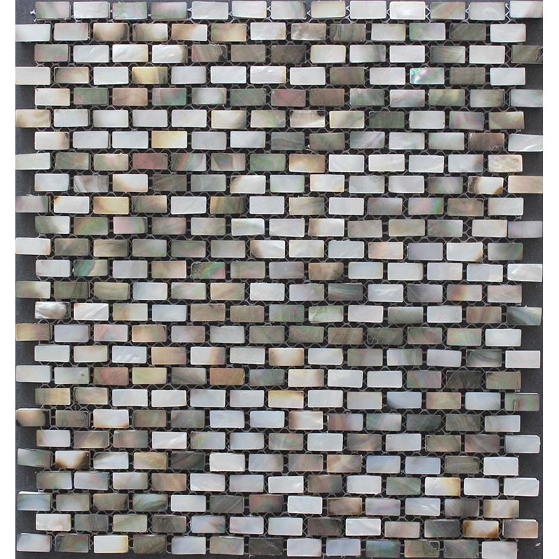 Black Lip Shell Tile Mother Of Pearl Mosaic Subway Backsplash