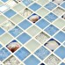 Glass mosaic tile kitchen backsplash crystal glass tile shell mosaic tiles bathroom wall Tile HM0001