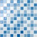 Glass Mosaic for Swimming Pool Tile Blue White Mix Crystal Backsplash Decorative Art Wall Stickers