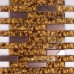 Rose Gold Stainless Steel Tile Mosaic Crystal Glass Backsplash 1" x 2" Subway Pattern Wall Tiles