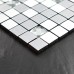 Adhsive Mosaic Tile Backsplash Square Brushed Metal Glass Diamind Tile Peek and Stick Mosaic Easy Wall Tiles 6122
