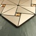 Peel and Stick Tiles Backsplash Triangle Patterns Brushed Metal Glass Diamond Tile Adhsive Mosaic Wall Decor 6126