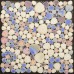 Heart-shaped Mosaic Art Collection Mixed Porcelain Pebble Tile Sheets for Fireplace Wall Border Tile