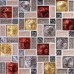 Porcelain Glass Tile Wall Backsplash Multi-colored Crystal Crack Pattern Mosaic Tiles Art Design