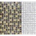 Brown and Beige Glass Tile for Bath Shower Walls Icd Crackle Crystal Mosaic Tile Backsplash BGT259