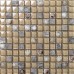 Gray Stone Mosaic Buff Glass Glossy Tile Backsplash Resin Shell Bathroom Wall Shower Tiles