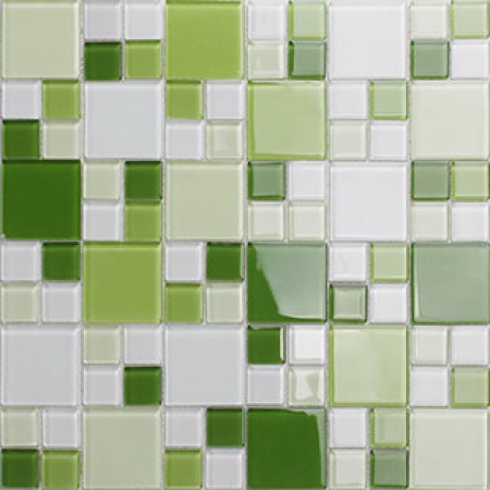 Mosaic Tile Crystal Glass Backsplash Kitchen Countertop Green Bathroom Wall Floor Tile CL162