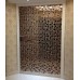 Gold Glass Mosaic Tile Backsplash Stainless Steel with Base Metal and Clear Crystal Tiles