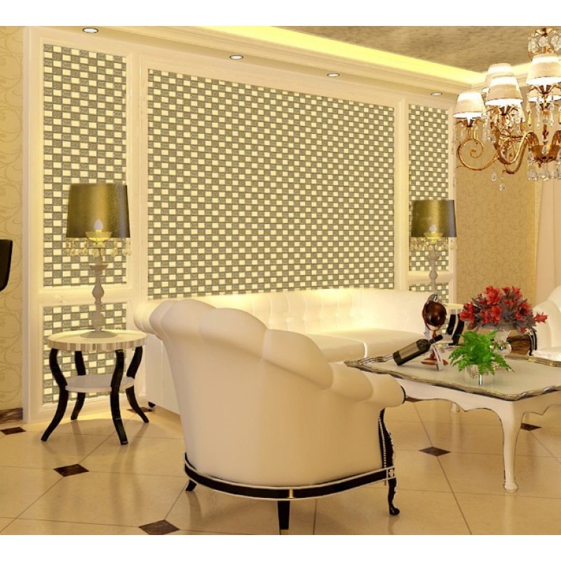 Wholesale mosaic tile crystal glass backsplash dining room design ...