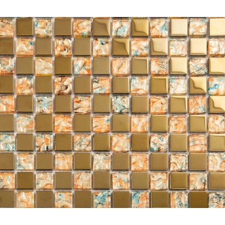 gold metal coating mosaic tile hand paint tile wall backsplashes kitchen wall tile bathroom KLGT371