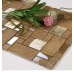 Porcelain Glass Tile Wall Backsplash Tan Crystal Art Strip Design Mosaic Tiles Kitchen Wall Crackle