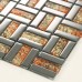Strip Glass Mosaic Wall Tile Gold Silver Mixed Crystal Metal Coating Tiles Discount Tile Backsplash
