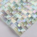 Glass Mosaic Tile Interlocking Arched Crystal Glass Tile Backsplash YF-89 Iridescent Wall Tiles