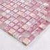 Pink Stone Crystal Mosaic Tile Sheet Square Backsplash Washroom of  Wall Stickers Kitchen Wall Tiles