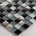silver metal coating glass mosaic tile glass resin with conch tile bathroom wall decor Kitchen  backsplash SBLT123