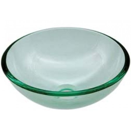 Clear Glass Bath Sink Art Wares Tempered Glass Round Vessel Handcrafted Bowl Modern Design Ideas