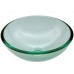 Clear Glass Bath Sink Art Wares Tempered Glass Round Vessel Handcrafted Bowl Modern Design Ideas