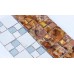 Glass mosaic tile backsplash crystal glass tile kitchen designs wall tiles metal coating tile BLH007