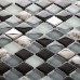 silver metal coating glass mosaic tile glass resin with conch tile bathroom wall decor Kitchen  backsplash SBLT123