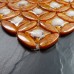 Gold Mosaic Resin Glass Conch Tile Backsplash Kitchen Designs Bathroom Tiles for Wall Backsplashes 3444