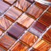 Brown Glass Mosaic Tile Brown Crystal Backsplash Tiles Hand Painted Bathroom Wall Tile JX003