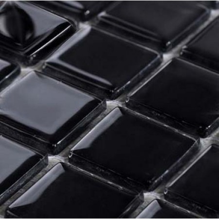 Glass Mosaic for Swimming Pool Tile Sheet Black Crystal Backsplash Kitchen Decorative Art Wall Tiles