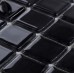 Glass Mosaic for Swimming Pool Tile Sheet Black Crystal Backsplash Kitchen Decorative Art Wall Tiles