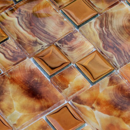 Glass mosaic tile backsplash crystal glass tile kitchen designs wall tiles metal coating tile BLH007