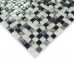 Black and white glass mosaic tile glossy glass wall tile silver glass mosaic tiles HM0006 Black and white glass mosaic tile glossy glass wall tile silver glass mosaic tiles HM0006