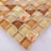 Brown Glass Mosaic Tile Backsplash Crystal Glass Conch Patterns Kitchen Backsplash Mosaics YF-MTLP21