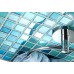 Blue Glass Tile Bathroom Floor Clear Crystal Mosaic Kitchen Wall Backsplash Tiles