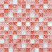 Mosaic Tile Crystal Glass Backsplash Washroom Design Red Ice Crack Bathroom Wall Floor Tiles