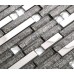 grey glass interlocking mosaic tile silver stainless steel kitchen backsplash bathroom shower wall backsplashes KL1650