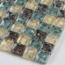 Yellow Crackle Glass Mosaic Tiffany Blue Crystal Backsplash Brown Ice Cracked Bathroom Tiles