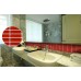 Crystal Glass Tile Brick Rectangle Kitchen Backsplash Tiles Bathroom Wall Stickers Red Mosaic Tiles 663