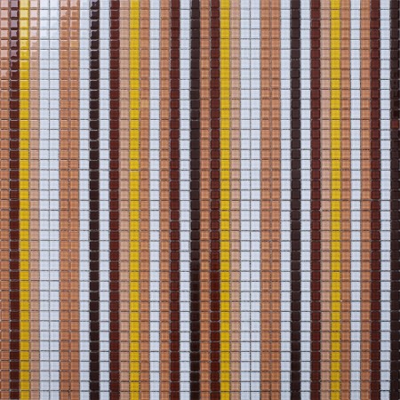 Glass Mosaic Wall Tiles Puzzle Mosaic Art Brown & Yello Mixed Crystal Glass Tile Waterfall Lines