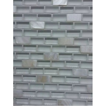 Mosaic Glass Tile Backsplash Kitchen Wall Tiles Natural Mother Of Pearl Subway Tiles