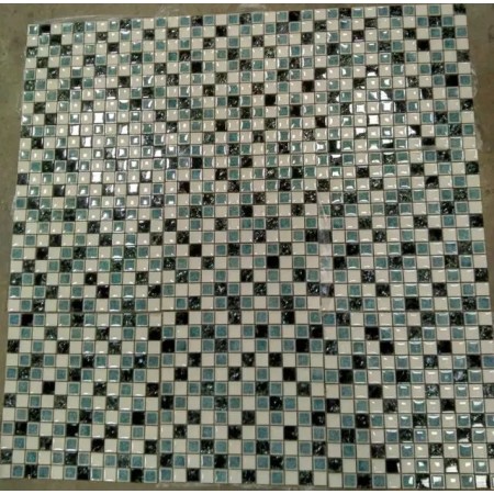 Glossy Glass Tiles For Bathrooms 7/8" Small Wall Tiles Kitchen Backsplash Cheap